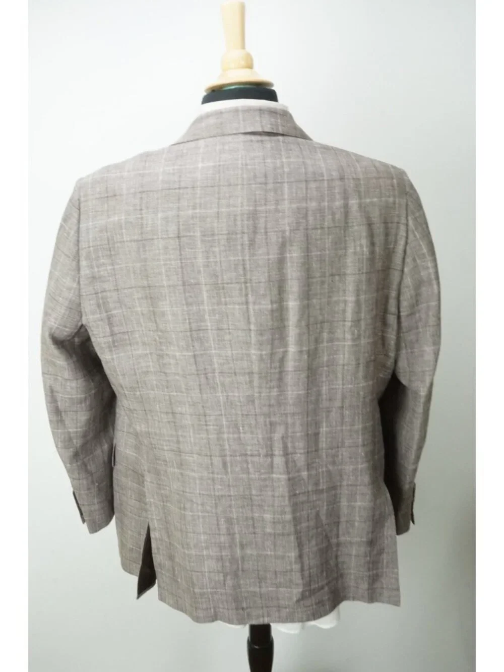 Ermenegildo Zegna Crossover Milano CURRENT Gray Plaid Linen Blend Sport Coat 46S